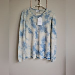 ALLUDE 100% CASHMERE TIE DYE SWEATER size Small